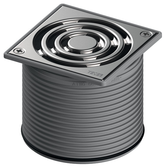 TECEdrainpoint S Rostrahmen Edelstahl 100x100 mm inklusive Designrost verschraubbar 3660009 - Bild 1