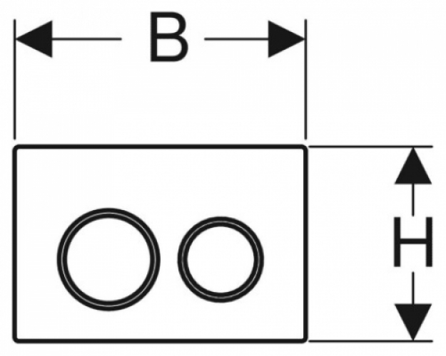 Geberit Omega20 Betätigungsplatte 2-Mengen weiß/hgl.verchromt/weiß 115.085.KJ.1 - Bild 2