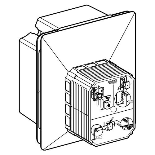 Grohe Urinal Rohbauset Rapido UMB manuell/6V 38787000 - Bild 2
