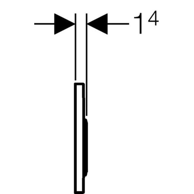 Geberit Kappa21 Betätigungsplatte 2-Mengen weiß/hgl.verchromt/weiß 115.240.KJ.1 - Bild 4