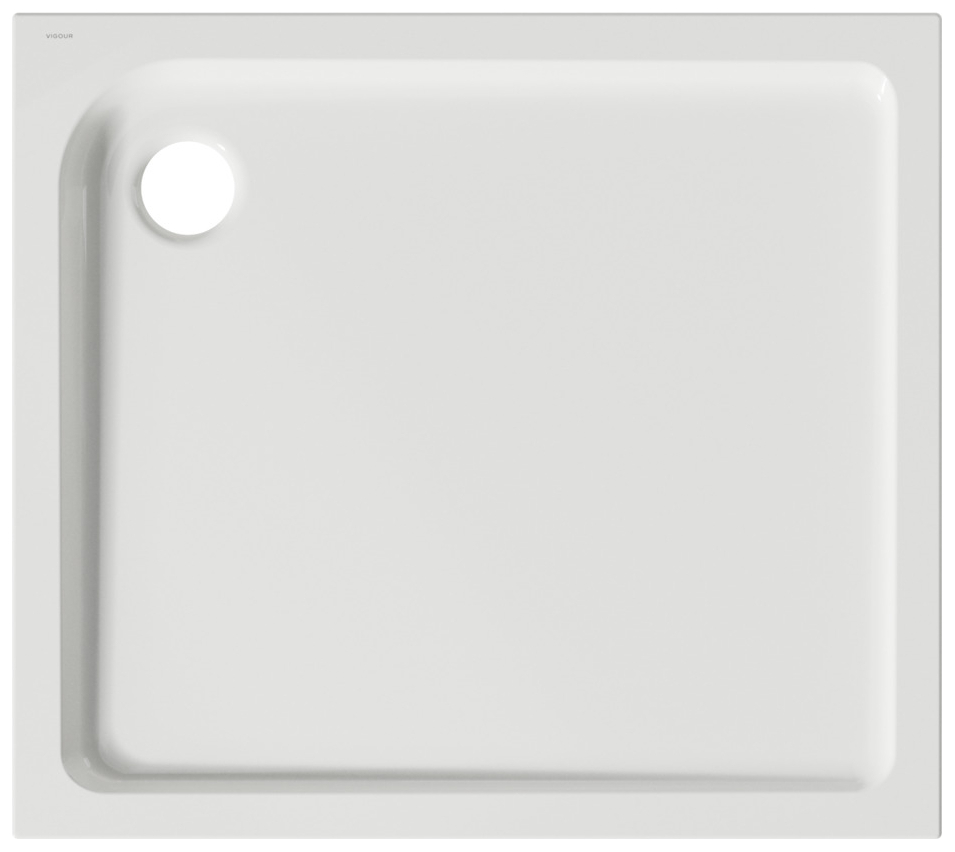 VIGOUR Duschwanne Acryl one 90x80x2.5cm weiss - Bild 1