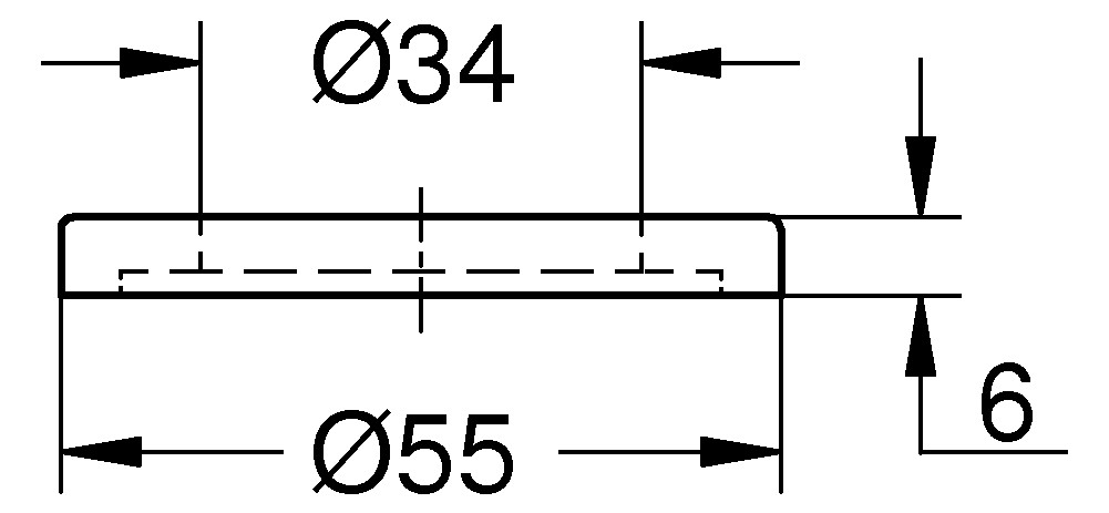 GROHE Grundplatte chrom für Einloch-Waschtisch- und Bidetbatterien 48165000 - Bild 2
