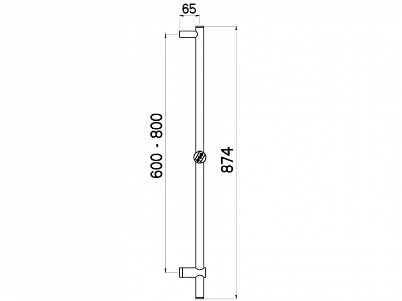 Nikles Brausestange Techno Twist 90cm Free Fixation verchromt