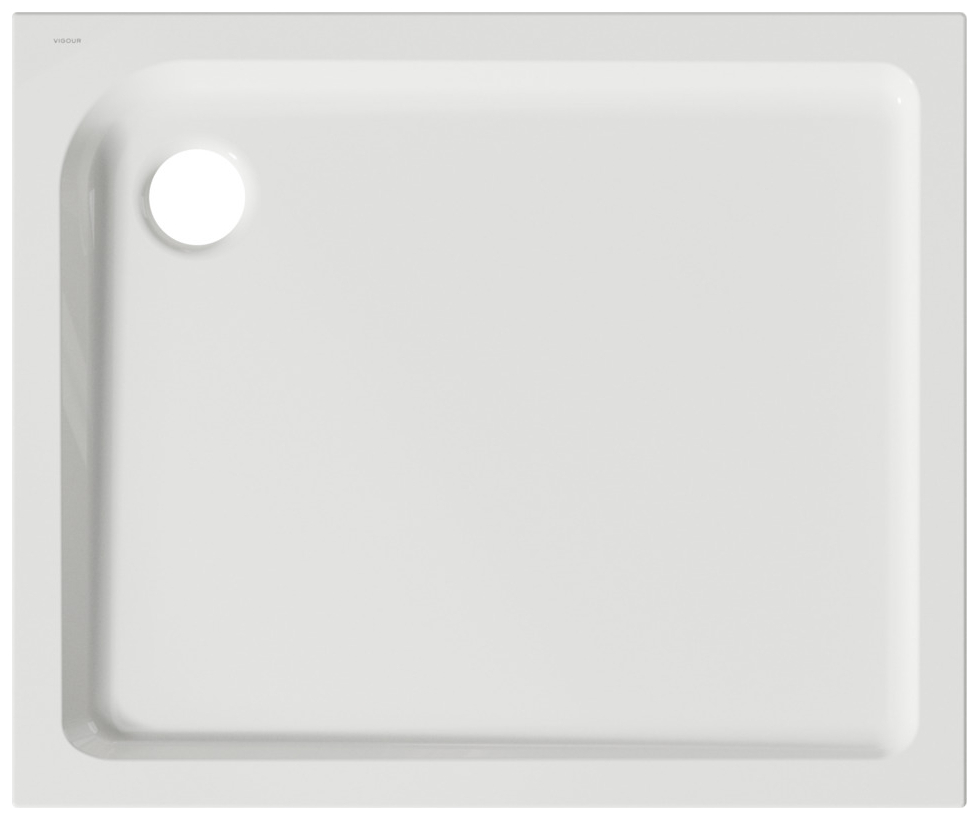 VIGOUR Duschwanne Acryl one 90x75x2.5cm weiss - Bild 1