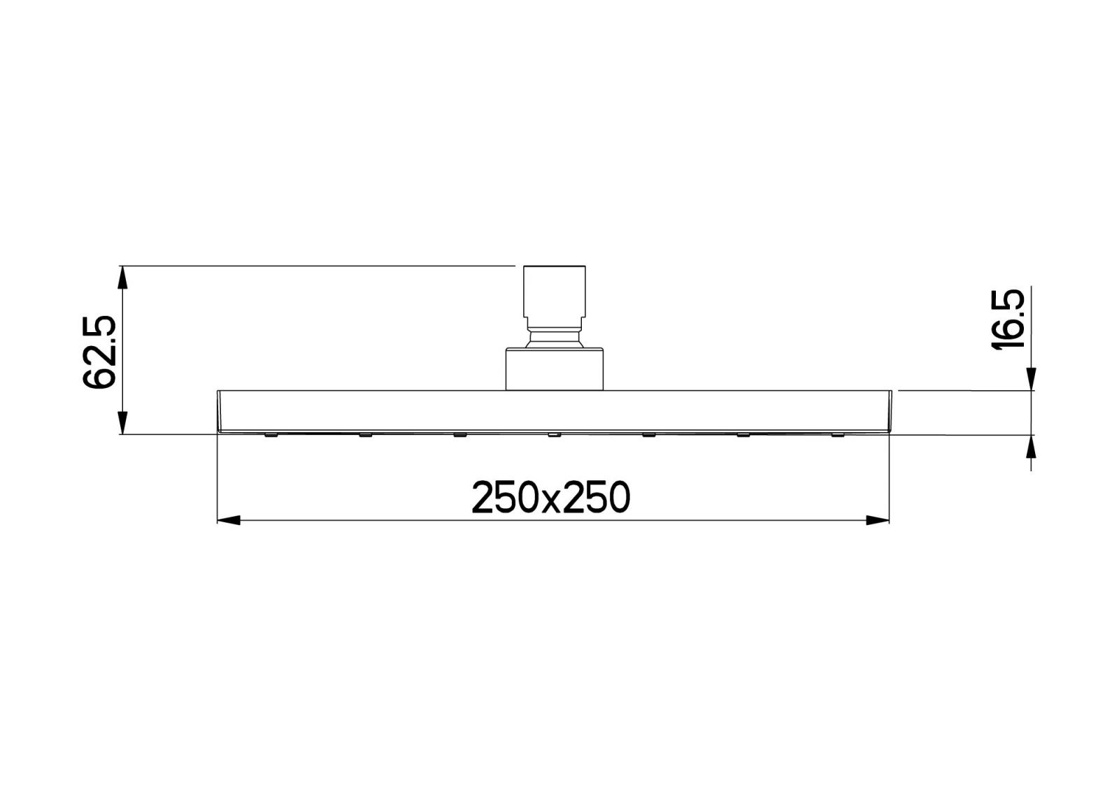 Nikles Kopfbrause 250mm Square Dropless verchromt DE0205N - Bild 4