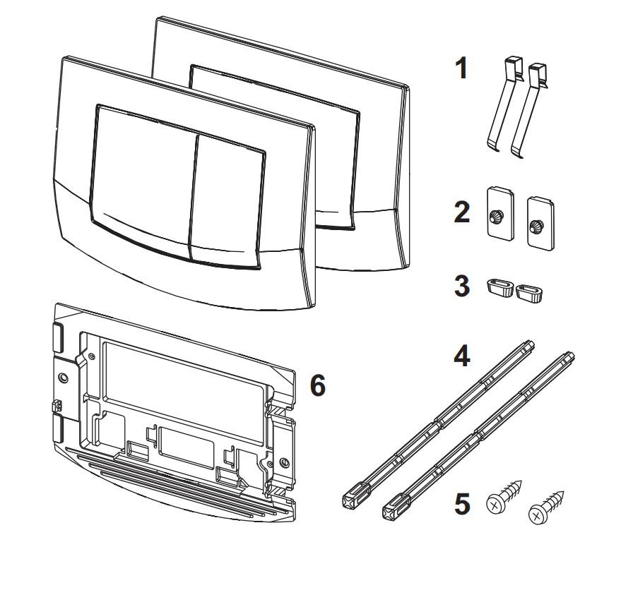 TECE Gummipuffer 2er-Set 9820024, Ersatzteil für TECE Betätigungsplatte - Bild 2