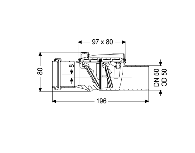 KESSEL Rückstauverschluss Staufix DN 50 für freiliegende Abwasserleitung 73050 - Bild 2