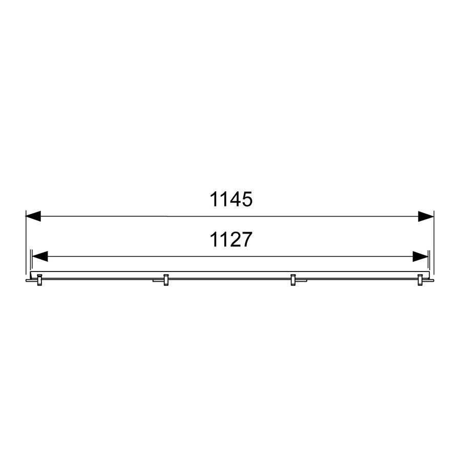 TECEdrainline Fliesenmulde plate 1200 mm aus Edelstahl 601270 für Duschrinne gerade - Bild 2