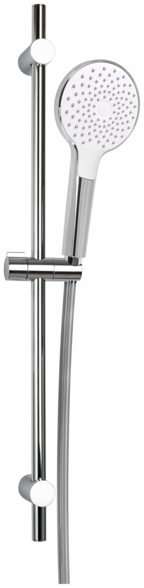 VIGOUR Brausegarnitur individual 2.2 mit Stange 60cm Schlauch, Handbrause rund verchromt - Bild 1