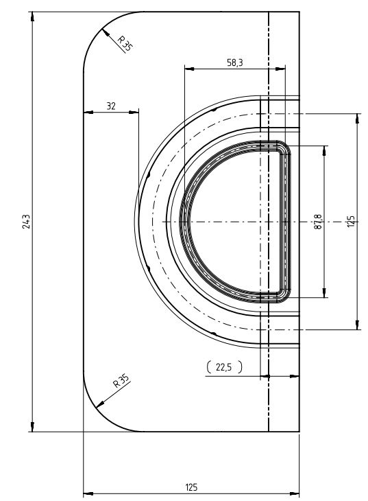 Empur OPTIMAL II Alu-Umlenkblech, Verlegeabstand RA 12,5 cm 030421 für Systemplatte (VPE 25) - Bild 2