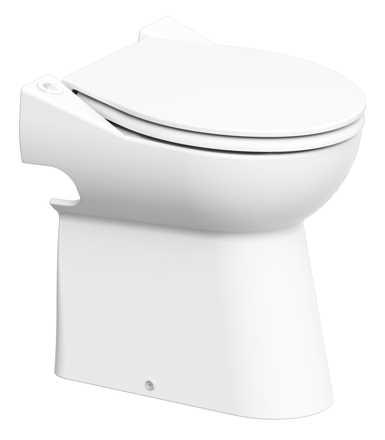 SFA Sanicompact 43 Stand-WC weiß mit integrierter Hebeanlage, WC-Sitz und WT-Anschluss 0005P