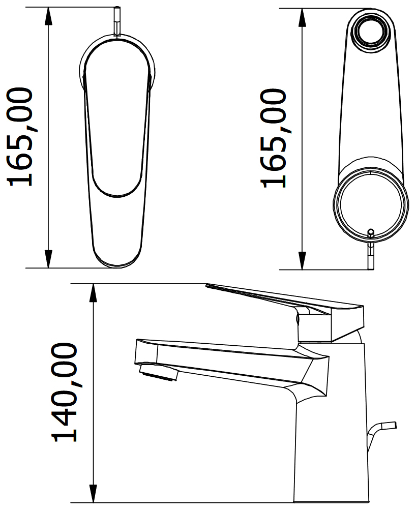 VIGOUR Einhand-Waschtischbatterie one verchromt mit Zugstangen-Ablaufgarnitur - Bild 4