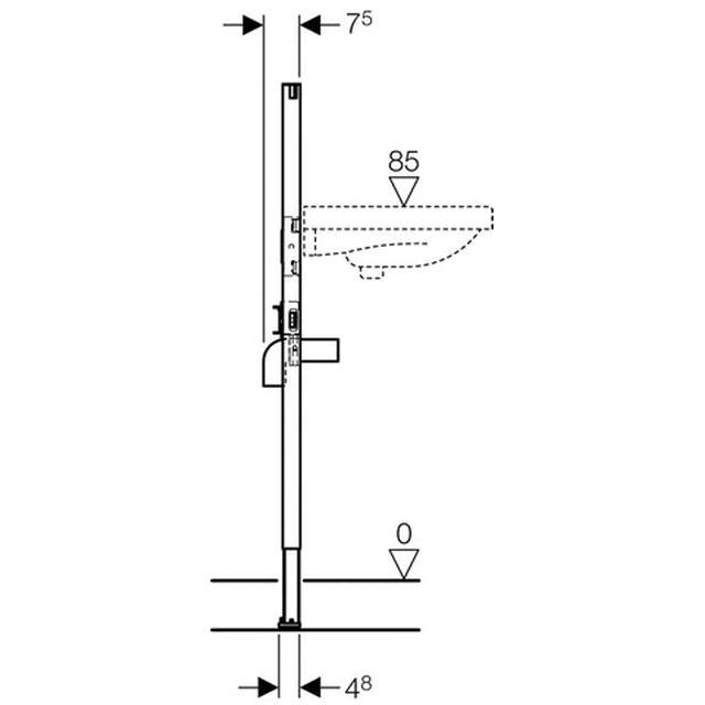 Geberit Duofix Waschtisch 112 cm Einlocharmatur 111.430.00.1 - Bild 4