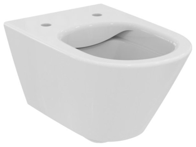 VIGOUR Wand-Tiefspül-WC derby V3 PflegetectPlus weiss, spülrandlos, WC Sitz mit Absenkautomatik