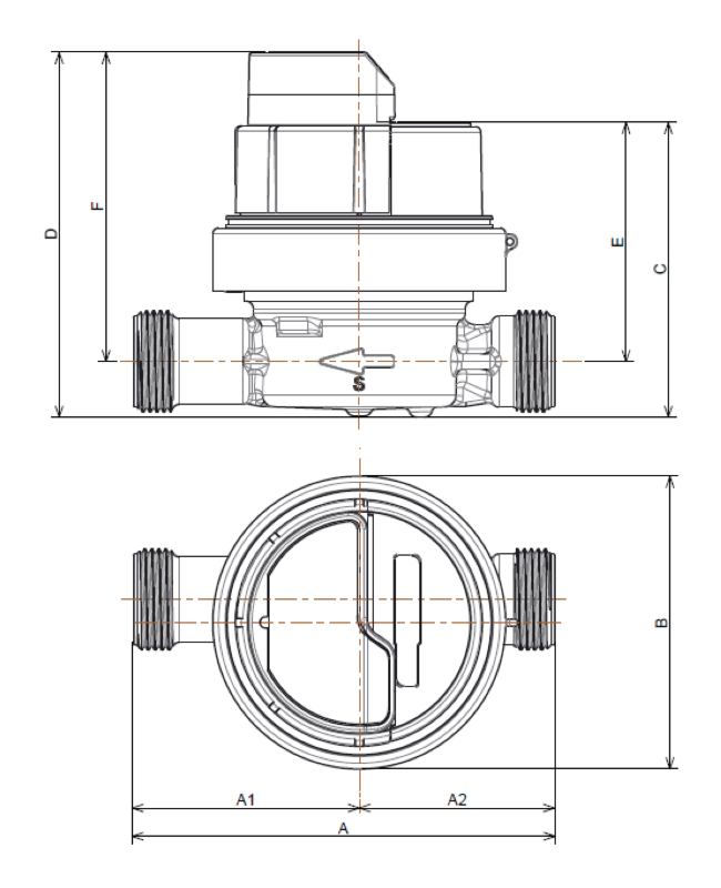 TRINNITY T90 Wasserzähler kalt/warm 3/4'' Q3=4m3/h BL=130mm funkvorbereitet (Eichjahr 2025) - Bild 3