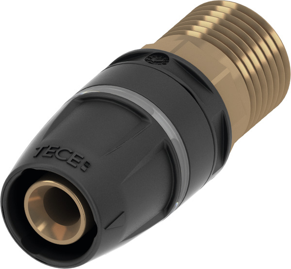 TECElogo-Push Übergangsnippel 16 mm x 3/4'' AG Rotguss/Siliziumbronze 8713103 - Bild 1