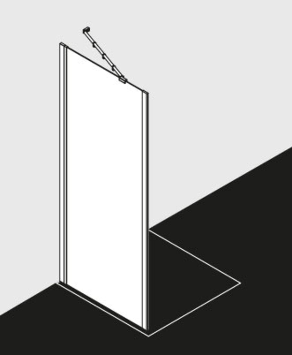 Kermi Ibiza 2000 Seitenwand TWO 900 x 1850 mm ESG klar, Profil silber mattglanz - Bild 3