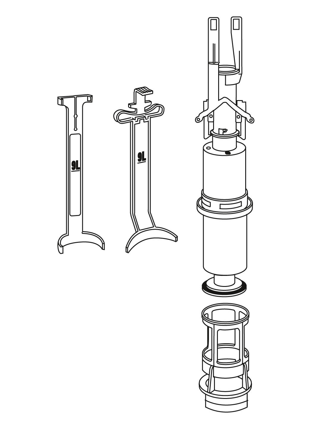 MEPA Ablaufventil-Set für UP-Spülkasten Sanicontrol Typ A12/E11/E21/E31