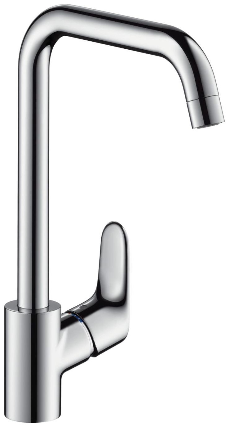 Hansgrohe Spültischmischer Focus E2 rund mit schwenkbarem Auslauf verchromt 31820000