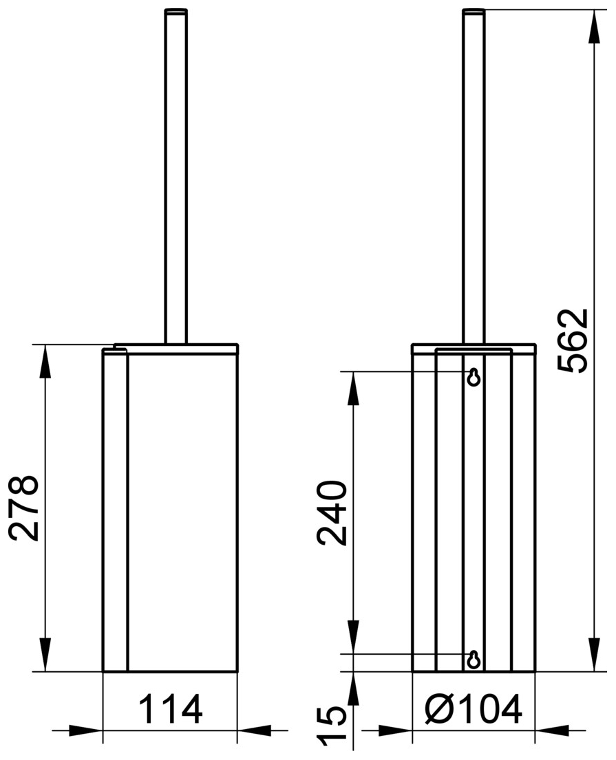 Keuco WC-Bürstengarnitur Plan Care 34964 komplett mit Kunststoffeinsatz, Oberfläche verchromt - Bild 2