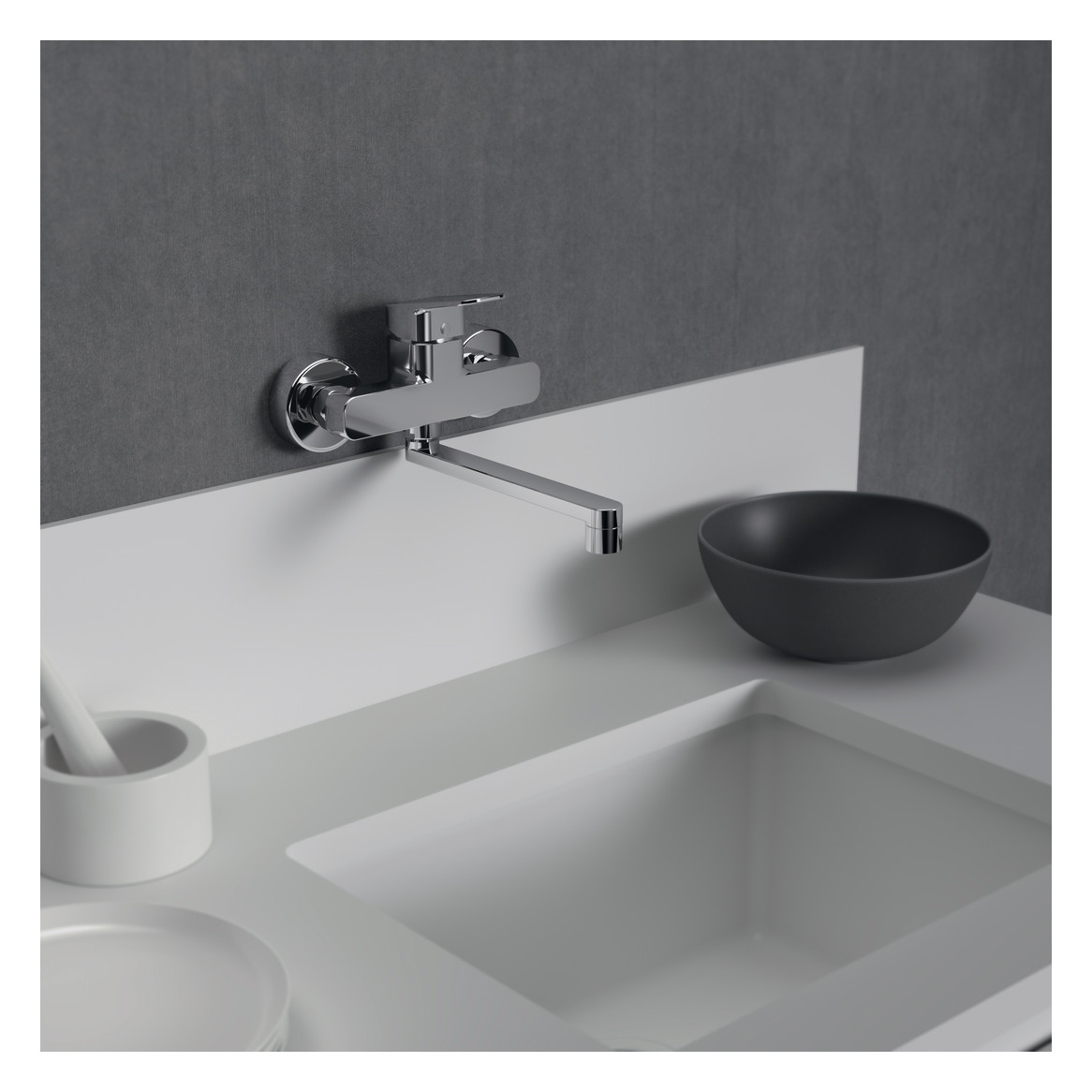 Ideal Standard Ceraplan Wand-Küchenarmatur Chrom Ausladung 238mm BD340AA - Bild 4