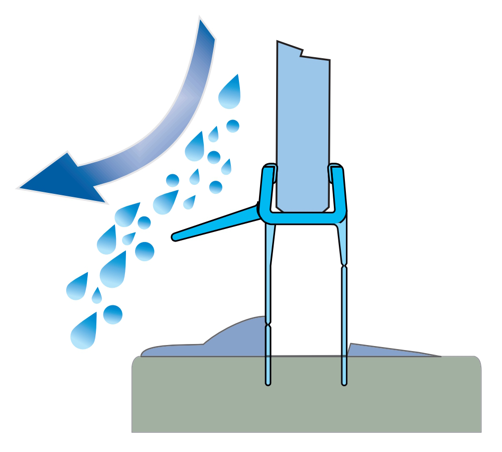 Duka Abtropfdichtung mit Abrisslinie ESG 8mm Länge 1000mm PVC transparent, universell einsetzbar - Bild 4