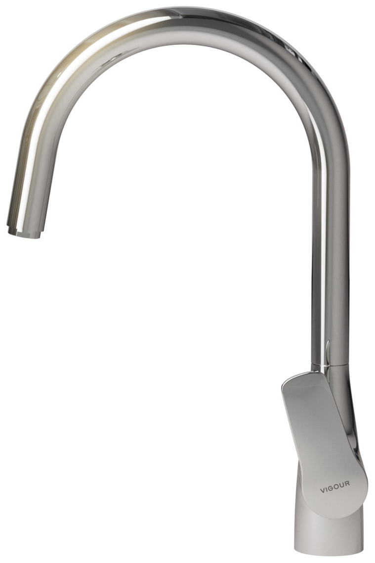 VIGOUR Einhand-ND-Spültischbatterie derby mit U-Auslauf schwenkbar chrom - Bild 2