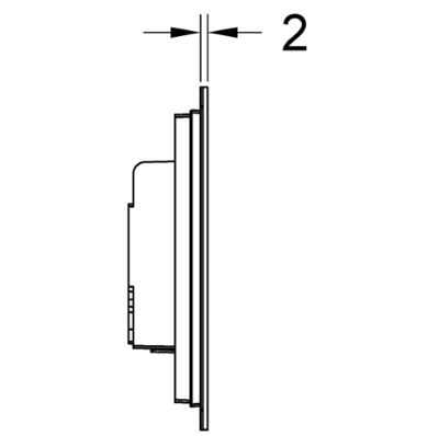 TECEsquare Urinal-Betätigungsplatte Metall chrom glänzend