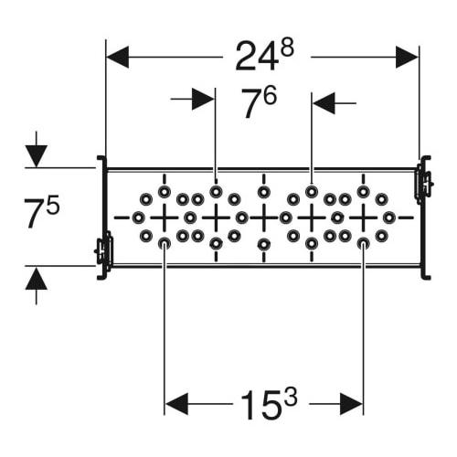 Geberit GIS Traverse Armaturenplatte 153 mm 461.740.00.1 - Bild 2