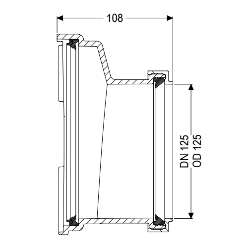 KESSEL Muffe Staufix Premium DN 125 wechselbar 83086, für Grundkörper - Bild 2