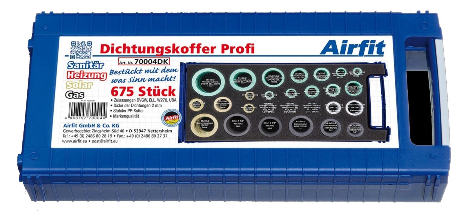 Airfit Universal-Dichtungssortiment Profi 675 Dichtungen für Sanitär-Heizung-Solar-Gas 70004DK - Bild 1