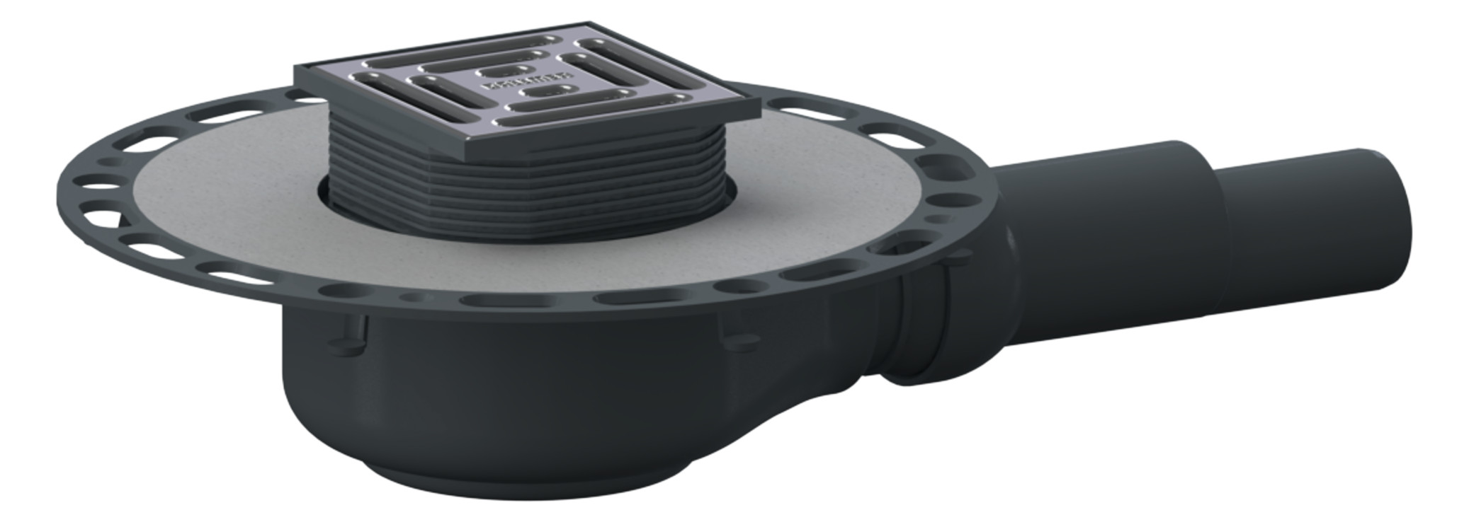 DALLMER Bodenablauf TistoPlan K10 DN 40/50 BH 78mm Edelstahl-Rost 100x100mm 513113 - Bild 1