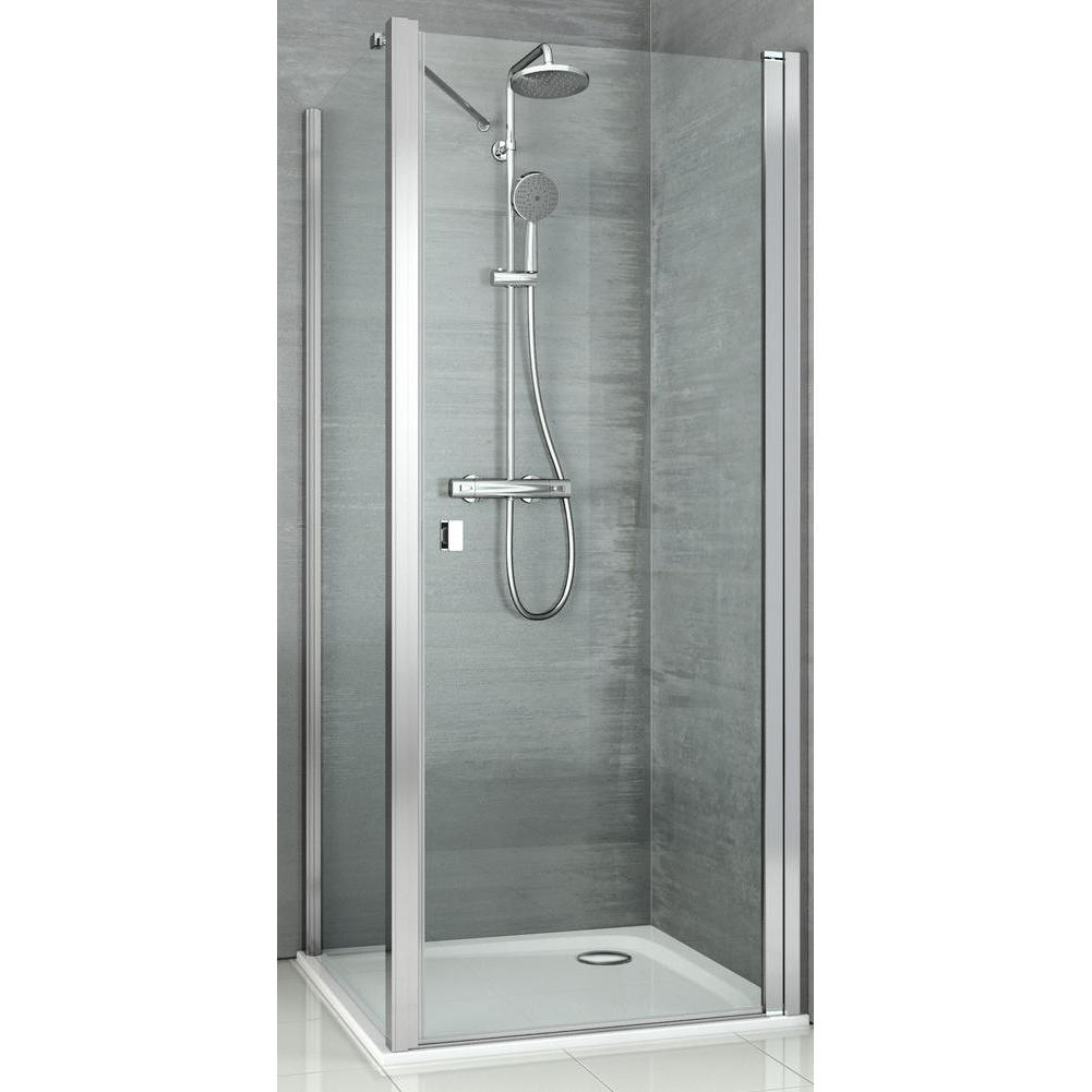 VIGOUR individual 3.0 Seitenwand 750x2000mm silber hochglanz ESG klar PflegePlus - Bild 1