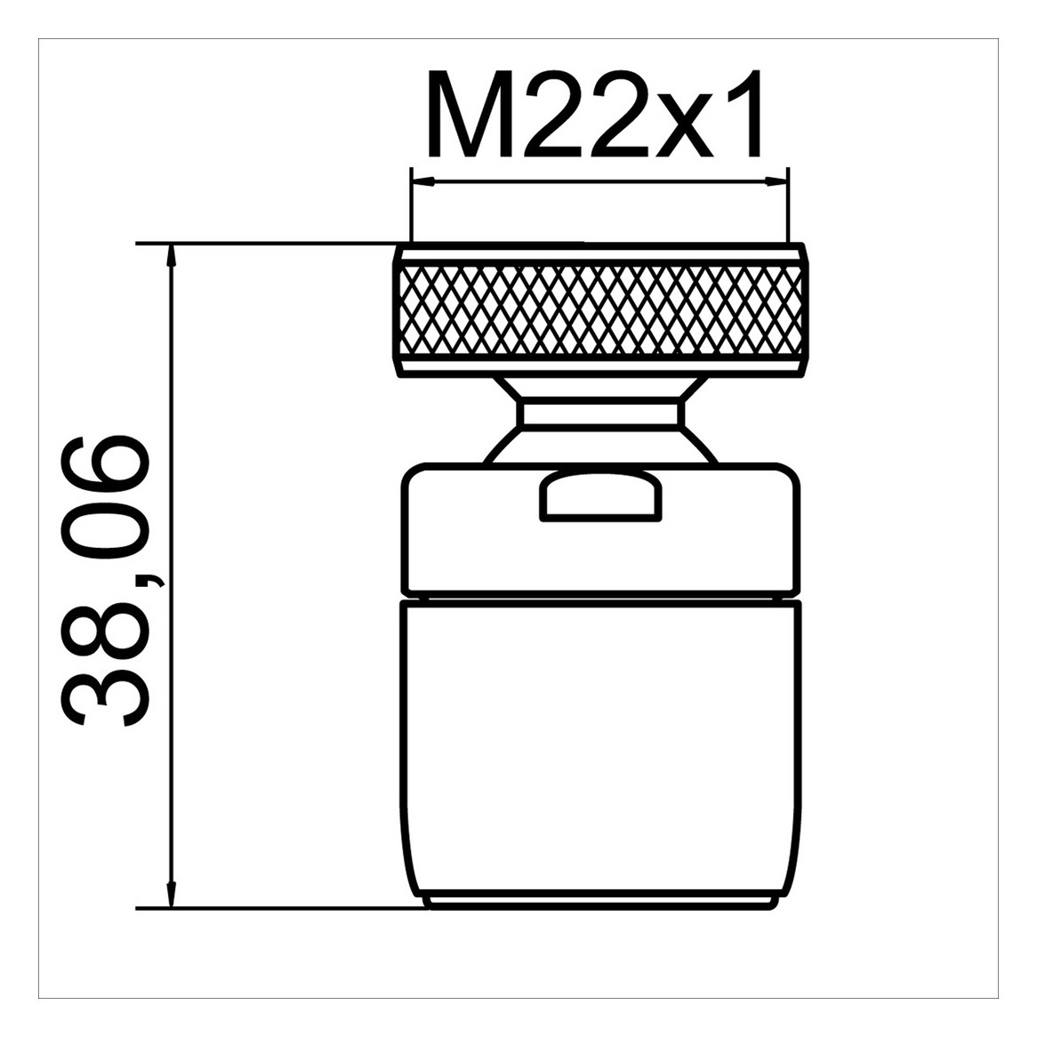 NEOPERL CASCADE SLC Strahlregler mit Kugelgelenk,chrom, M22x1,A=13.5-15 l/min