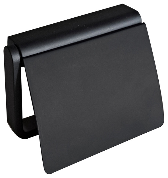 VIGOUR Papierhalter derby V3 mit Deckel schwarzmatt