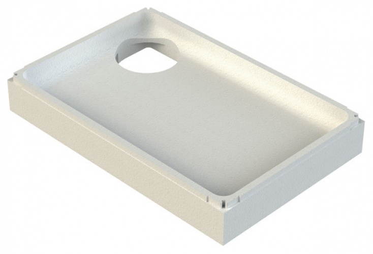 Duschwannenträger 117x77x14cm, für Duschwanne 120x80x3,5 cm rechteckig superflach - Bild 1