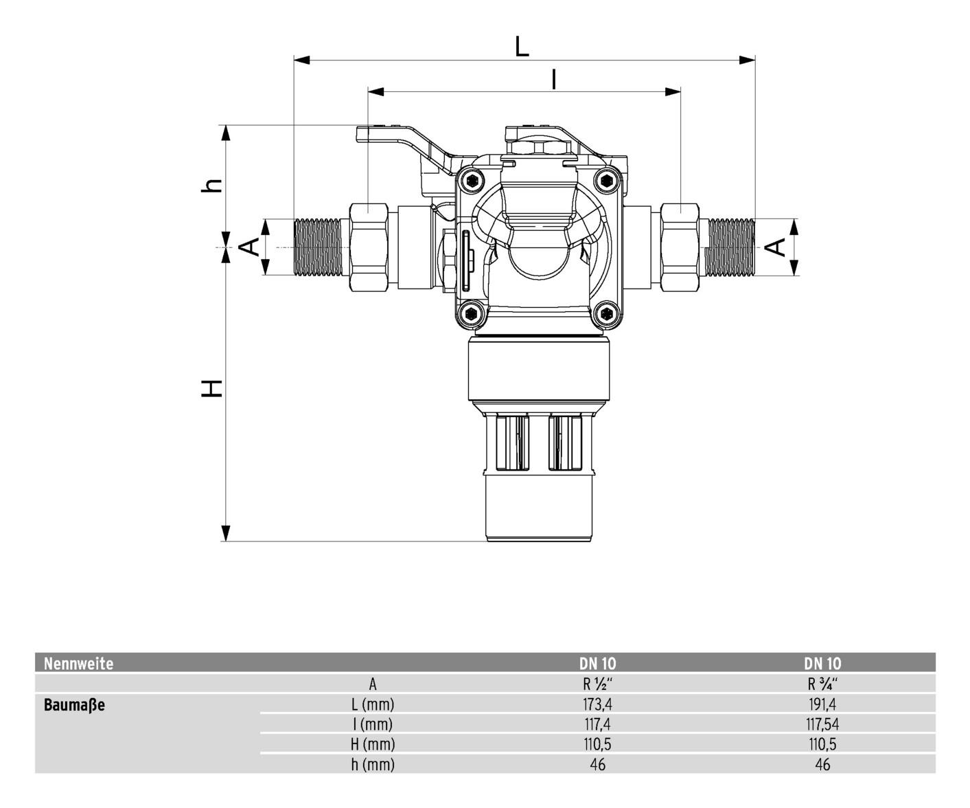 SYR Systemtrenner BA Mini 6625 DN 15, mit Doppelabsperrungen 6625.15.018 - Bild 3