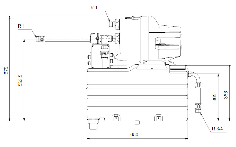 GRUNDFOS Hauswasserwerk SCALA1 3-45 Bluetooth 230V, 50Hz, Schwimmerschalter, 20m Kabel - Bild 2
