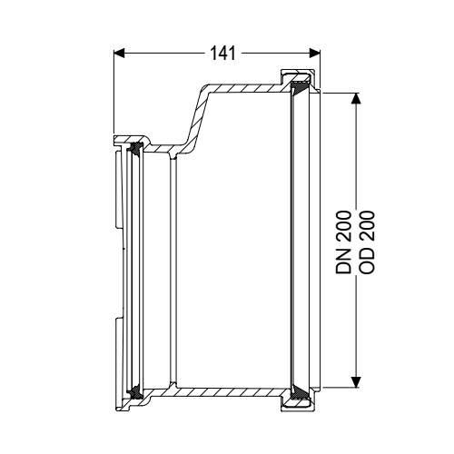 KESSEL Muffe Staufix Premium DN 200 wechselbar 83088, für Grundkörper - Bild 2