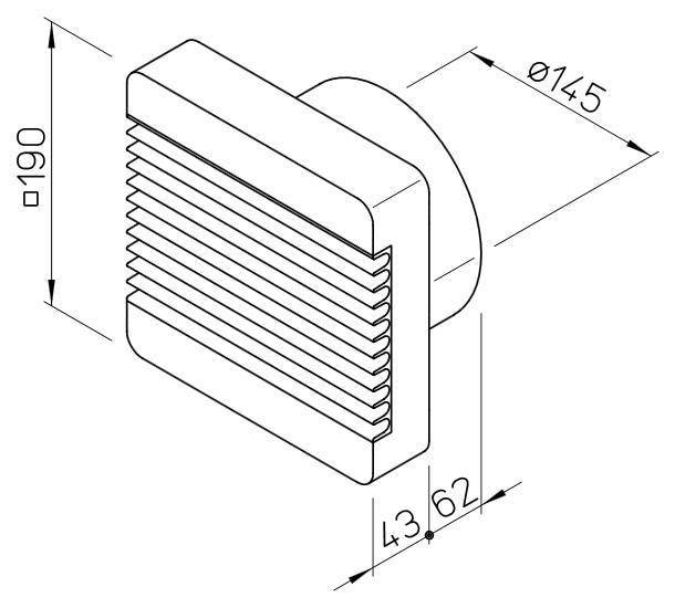 Helios Ventilator Heliovent HVR 150/4E weiss mit elektrischer Verschlussklappe Nr. 283 - Bild 2