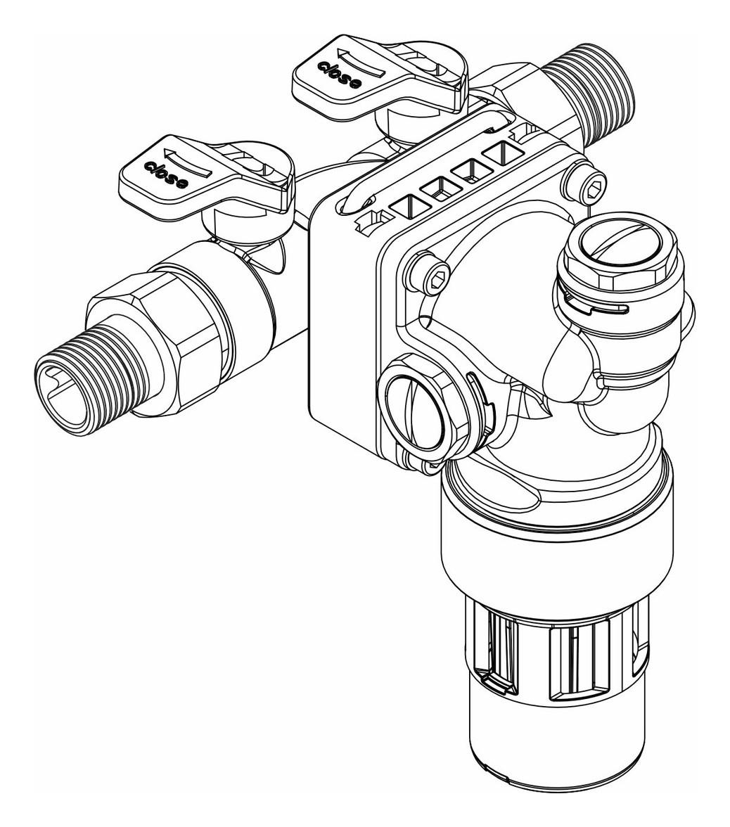 SYR Systemtrenner BA Mini 6625 DN 20, mit Doppelabsperrungen 6625.15.019 - Bild 2