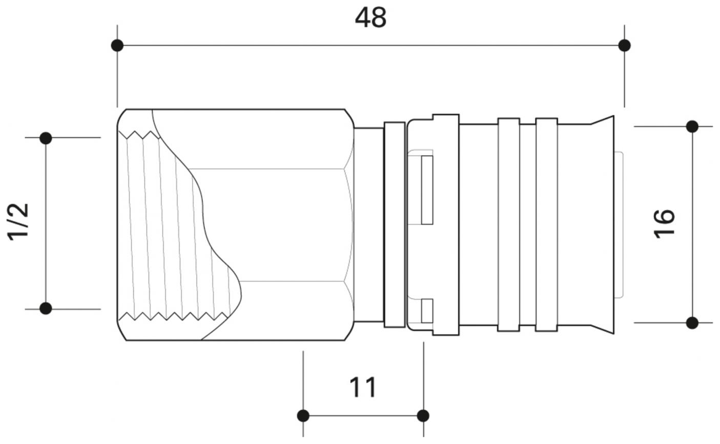 CONEL Connect MV2 Übergang 16 mm x 1/2'' IG CCMVU1615IN - Bild 2