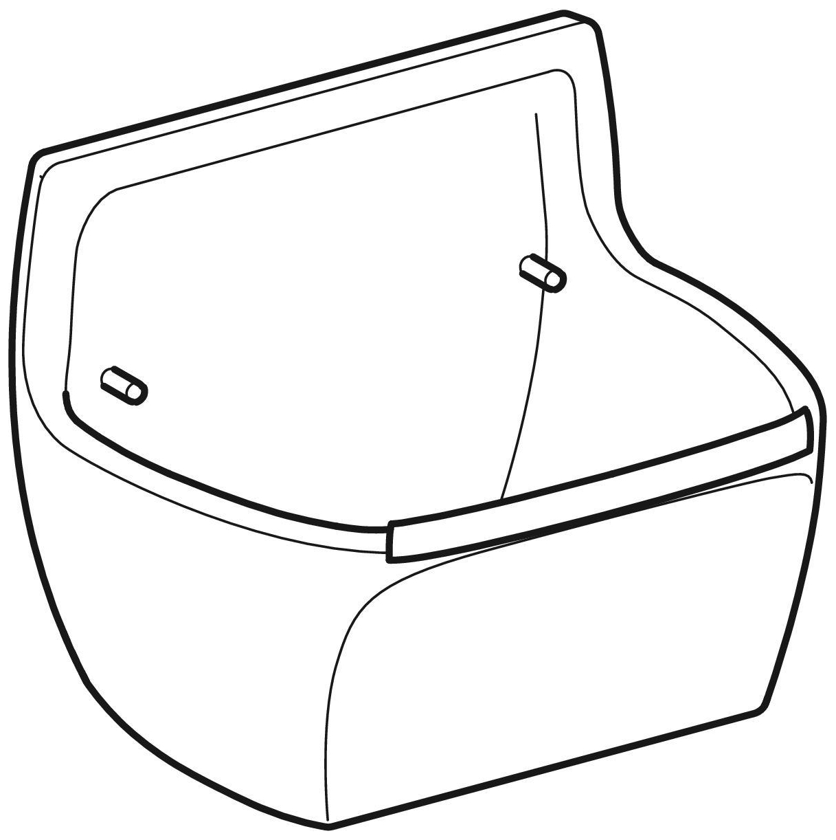 Geberit Publica Ausgussbecken 45x36x33,5cm ohne Überlauf weiß 367200000 - Bild 2