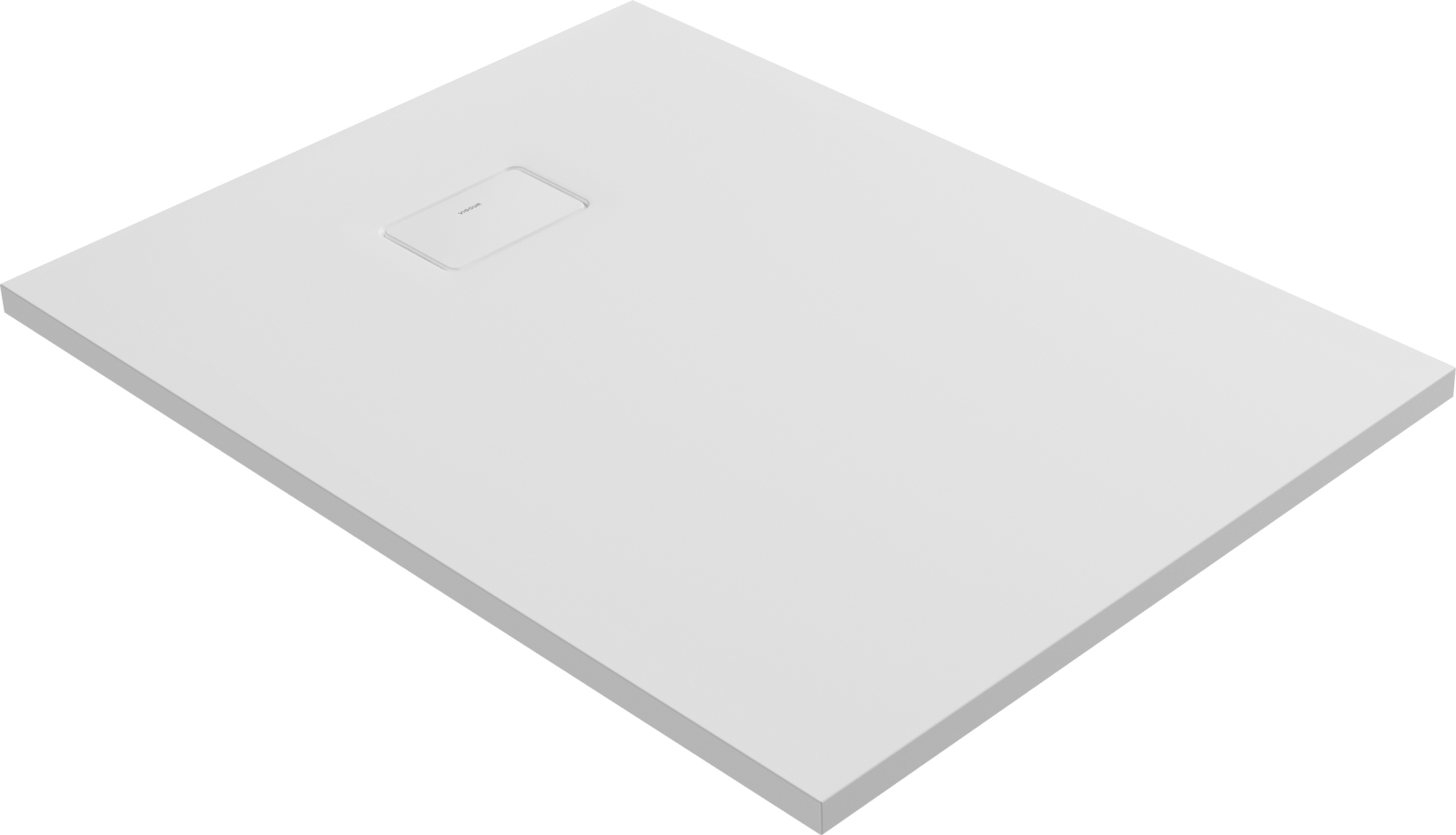 VIGOUR Duschwanne V3 Mineralguss 140x100x3,5cm mit Ablaufdeckel SafeStepPlus weiß matt