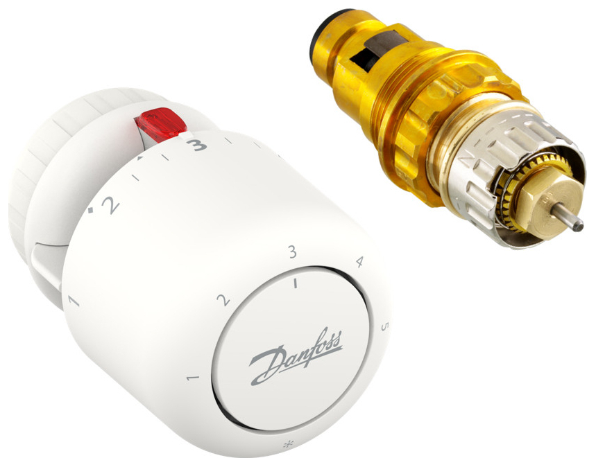 Danfoss Thermostatkopfsets mit Ventileinsatz RAVL 10/15 und Aero Thermostatkopf 015G5202 - Bild 2