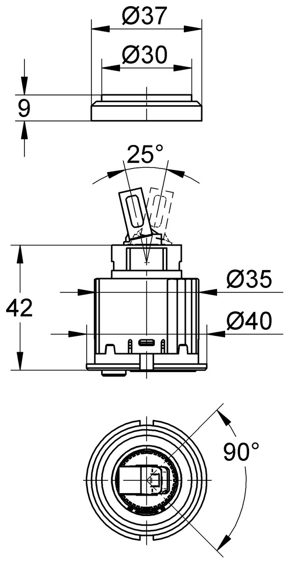 Eichelberg VIGOUR Keramik-Kartusche mit Ecom-Funktion 44099900 - Bild 2