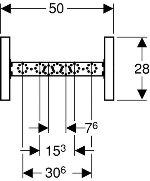 Geberit Duofix Bade-/Duschwanne Traverse für AP-Armatur