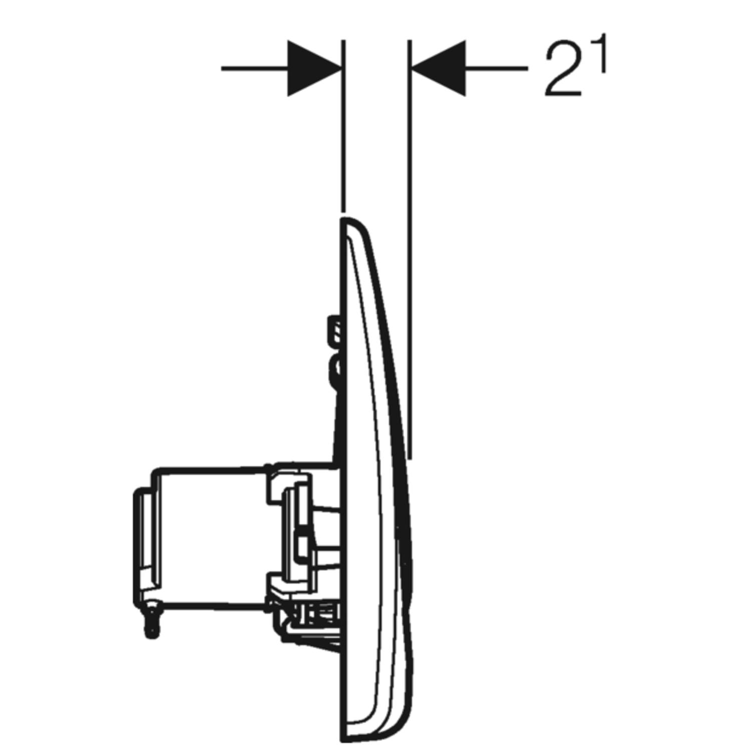 Geberit Urinal Handauslösung Basic pneumatisch weiß-alpin 115.820.11.5 - Bild 5