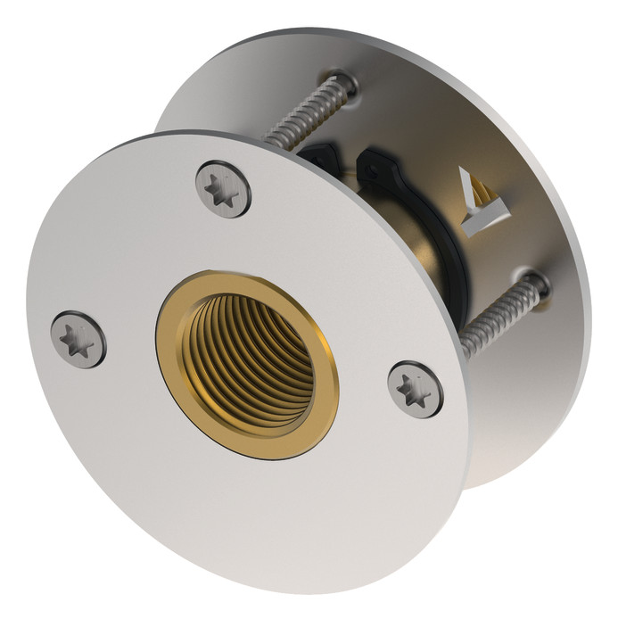 TECEflex Wanddurchführung 16 x Rp 1/2'' mit Druckring Siliziumbronze 708705 - Bild 1