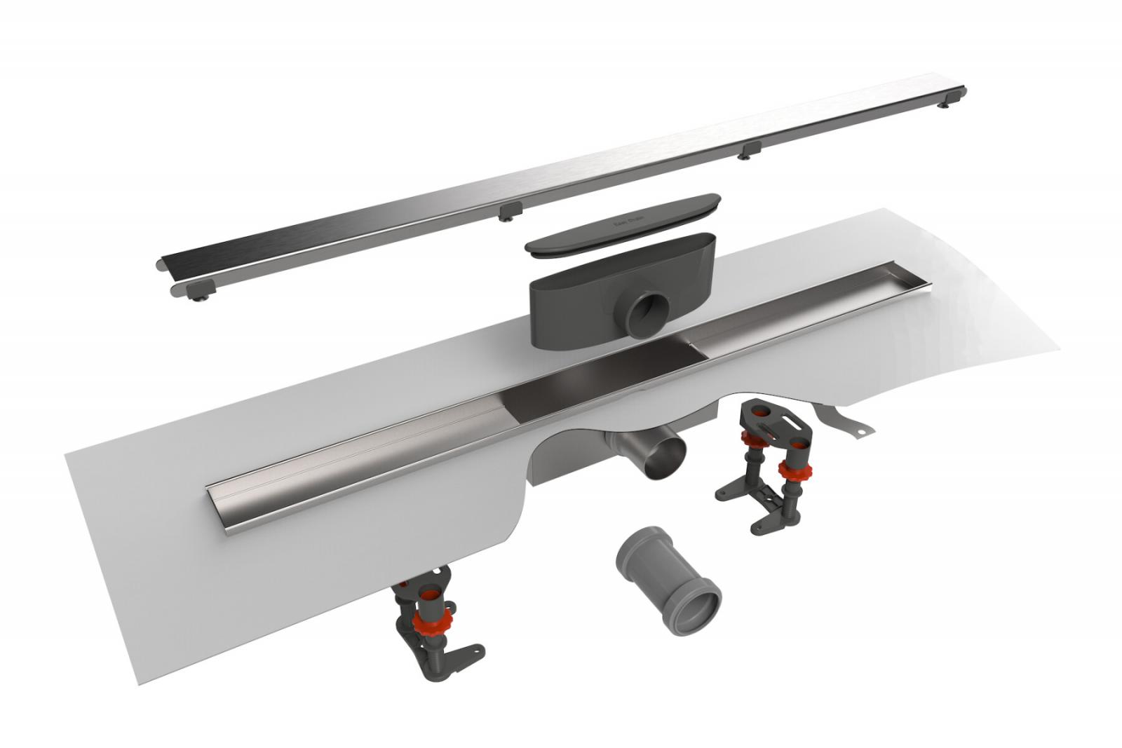ESS Duschrinne Easy Drain Compact 30 FF 900 mm Edelstahl Abdeckung Zero gebürstet EDCOMFFZ 900-30 - Bild 1